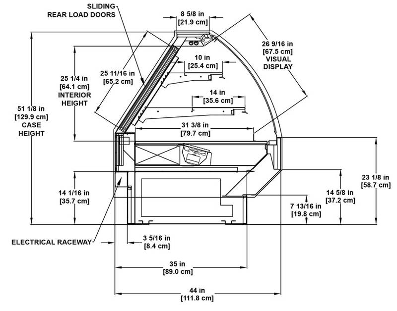 BMD-R Deli Multi-Deck Refrigerated Service Display Case